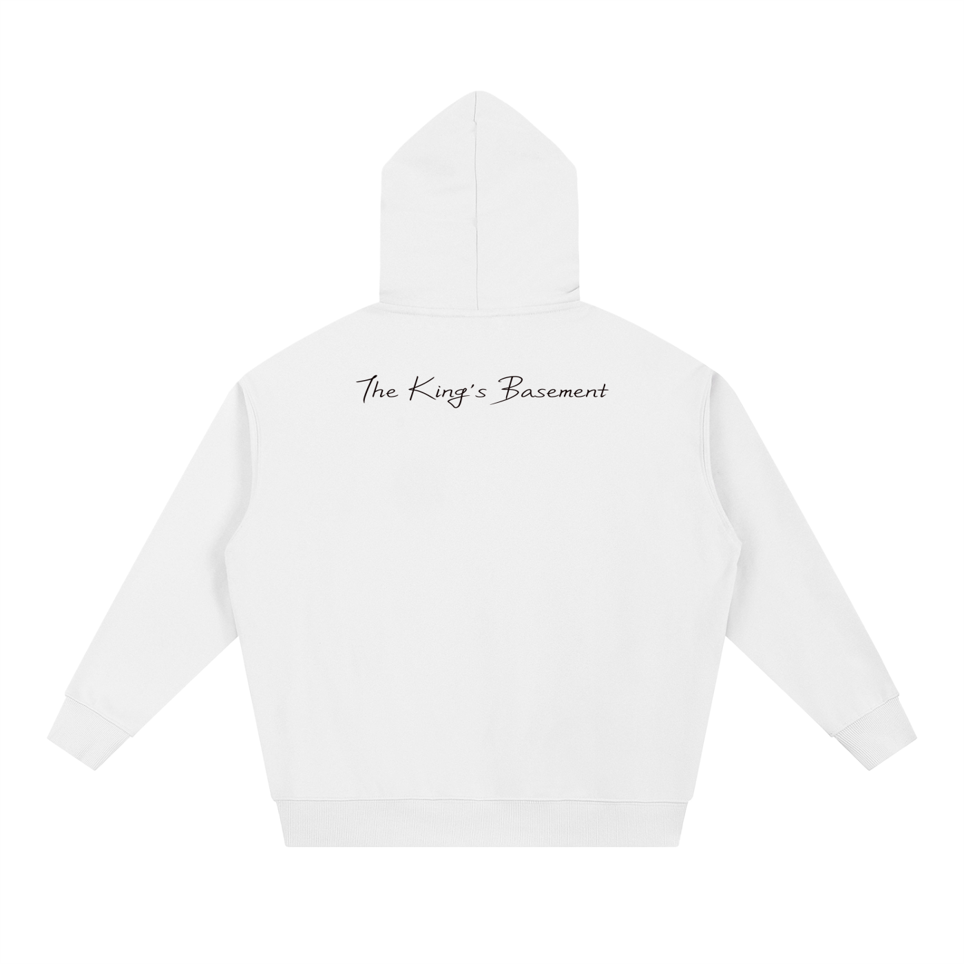white & black Heavyweight Hoodie w/ BIBLE acronym basic instructions before leaving Earth
