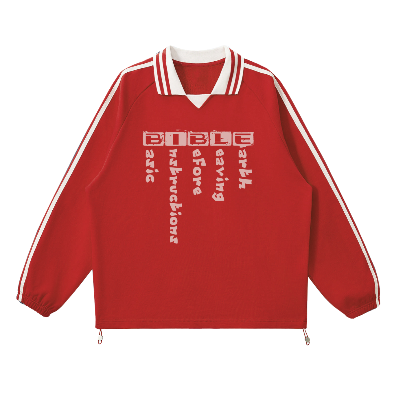Sweatshirt w/ BIBLE acronym basic instructions before leaving Earth
