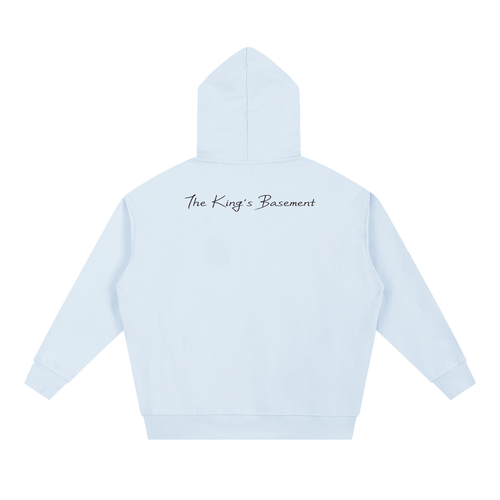 Light blue Heavyweight Hoodie w/ BIBLE acronym basic instructions before leaving Earth