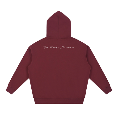 Burgundy Heavyweight Hoodie w/ BIBLE acronym basic instructions before leaving Earth